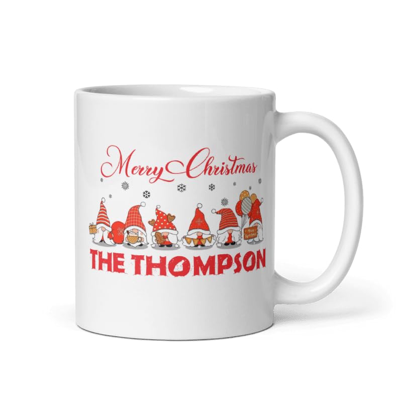 Custom Mug Gift Personalized Christmas Design Ceramic Mugs with Name And Photo Customized Xmas Cups Gifts for Holiday All Family Gathering Tea Cup White Coffee Mug 11oz