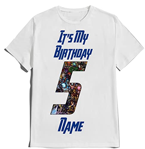 Avenger Birthday Boy Shirt Custom Super Hero Tees Kids Party Family Matching Super-Hero T-shirts