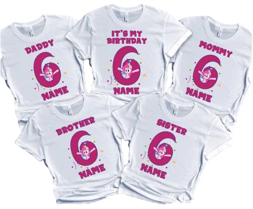 Birthday Girl Pinky Shirt Pie Customize Tees Ponny Family Matching T-Shirts