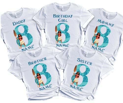 Moana Birthday Custom Shirt Family Matching T-shirt