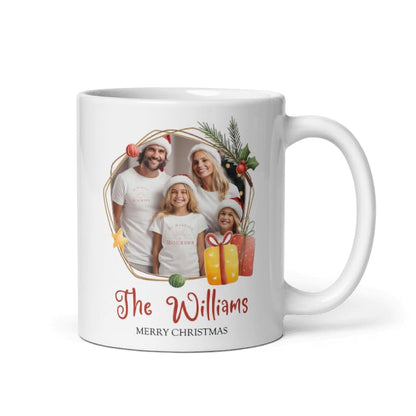 Mug For All The Family Gift Mug Personalized Christmas Design Ceramic Mugs with Name And Photo Customized Xmas Cups Gifts for Holiday All Family Gathering Tea Cup White Coffee Mug 11oz
