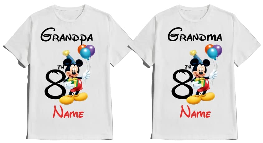 Birthday Kids Mouse Boy Girl Tees Matching Family Customize Shirts