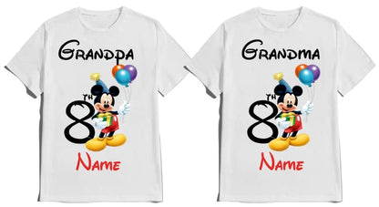 Birthday Kids Mouse Boy Girl Tees Matching Family Customize Shirts
