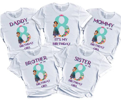 Encanto Birthday Girl Shirt Family Matching Custom Tees