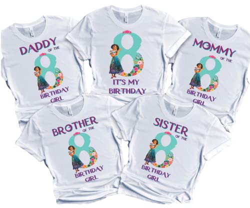 Encanto Birthday Girl Shirt Family Matching Custom Tees