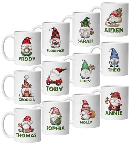 Custom Fireplace Coffee Cup Gifts Personalized Christmas Design Ceramic Mugs with Name And Photo Customized Xmas Cups Gifts for Holiday All Family Gathering Tea Cup White Coffee Mug 11oz