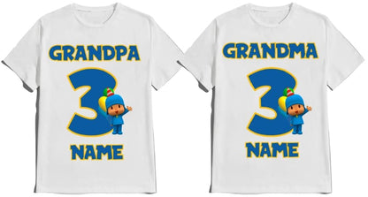 Pocoya Birthday Shirt Boy Girl Family T-shirts Matching Custom Tees
