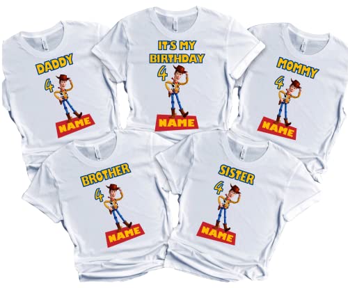 Birthday Boy Girl Custom Toy Family Matching Story Tees