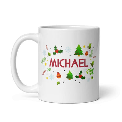 Custom Fireplace Coffee Mug Northpole Gifts Personalized Christmas Design Ceramic Mugs with Name And Photo Customized Xmas Cups Gifts for Holiday All Family Gathering Tea Cup White Coffee Mug 11oz