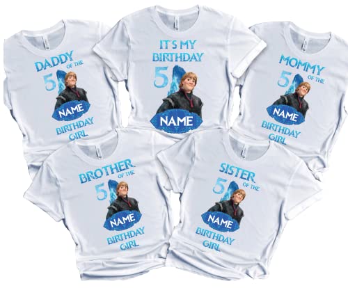 Birthday Girl Shirt Elsa Custom Anna Family Olaf Matching T-shirts