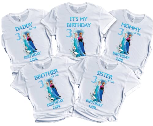 Princess Birthday Girl Shirt Elsa Custom Anna Family Olaf Matching T-shirts