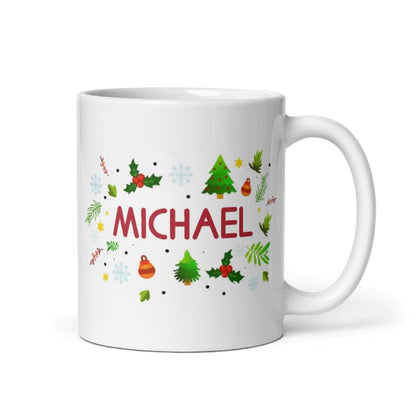 Christmas Calories Don't Count Custom Coffee Cup Gifts Personalized Christmas Ceramic Mugs with Name And Photo Customized Xmas Cups Gifts for Holiday All Family Gathering Cup White Coffee Mug 11oz