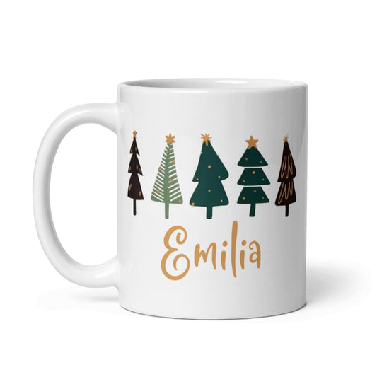 Custom Family Coffee Tea Mug Gifts Personalized Christmas Design Ceramic Mugs with Name And Photo Customized Xmas Cups Gifts for Holiday All Family Gathering Tea Cup White Coffee Mug 11oz