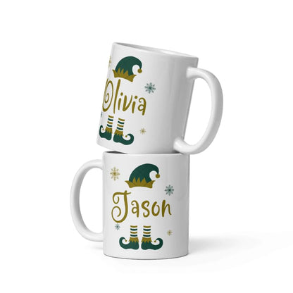 Custom Fireplace Coffee Mug Cup Gifts Personalized Christmas Design Ceramic Mugs with Name And Photo Customized Xmas Cups Gifts for Holiday All Family Gathering Tea Cup White Coffee Mug 11oz