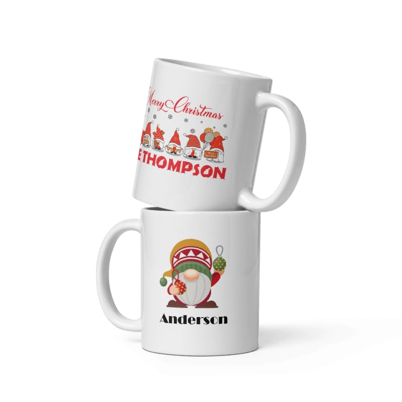 Custom Mug Gift Personalized Christmas Design Ceramic Mugs with Name And Photo Customized Xmas Cups Gifts for Holiday All Family Gathering Tea Cup White Coffee Mug 11oz