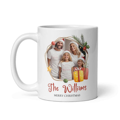 Mug For All The Family Gift Mug Personalized Christmas Design Ceramic Mugs with Name And Photo Customized Xmas Cups Gifts for Holiday All Family Gathering Tea Cup White Coffee Mug 11oz