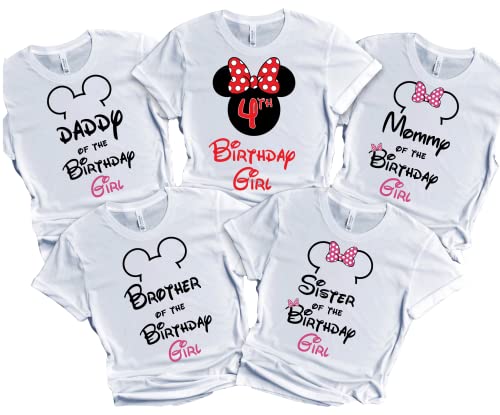 Matching Family Birthday Girl Mouse Tees Customize Shirts