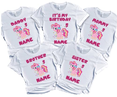 Birthday Girl Pinky Shirt Pie Customize Tees Family Matching Ponny T-Shirts