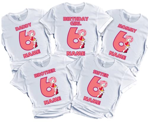 SuperHero sonic Birthday Girl Shirt Fast Blue Hedgehog T-shirt Birthday Boy/Girl Super Custom Family Matching Tees