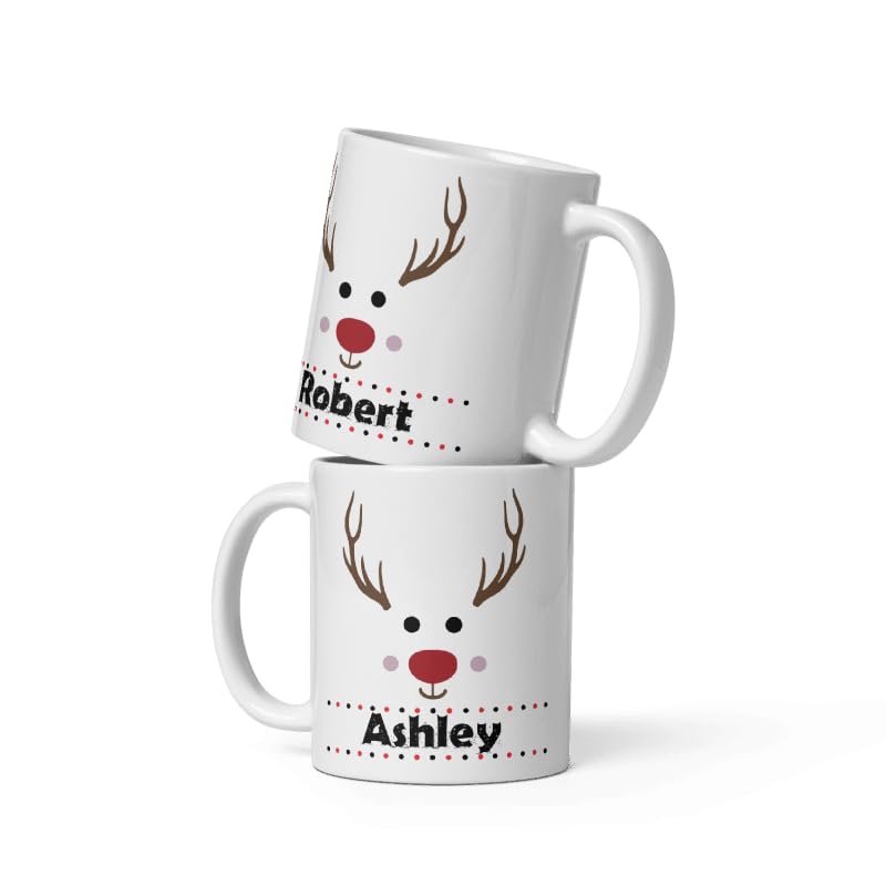 Custom Family Coffee Mug Gift Personalized Christmas Design Ceramic Mugs with Your Own Name And Photo Customized Xmas Cups Gifts for Holiday All Family Gathering Tea Cup White Coffee Mug 11oz
