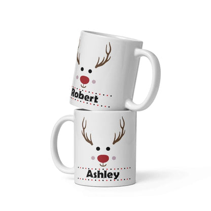 Custom Family Coffee Mug Gift Personalized Christmas Design Ceramic Mugs with Your Own Name And Photo Customized Xmas Cups Gifts for Holiday All Family Gathering Tea Cup White Coffee Mug 11oz