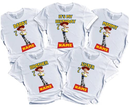 Custom Birthday Shirt Toy Family Matching Story T-shirts