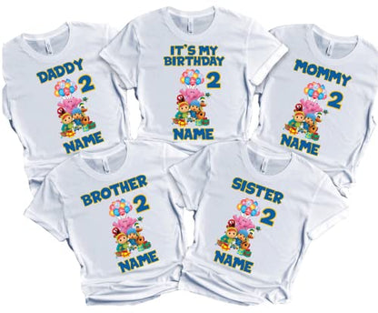 Pocoya Birthday Shirt Boy Girl Family Matching Custom Tees