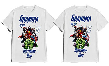 Avenger Birthday Boy Shirt Family Matching Super-Hero T-shirts Custom Super Hero Tees Kids