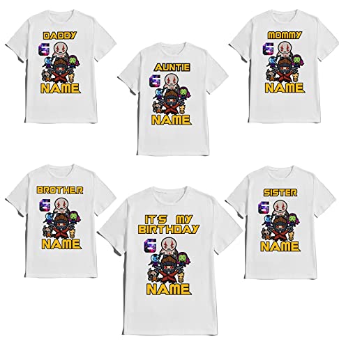 Guardians Birthday Shirt Galaxy Family Matching Super-Hero T-shirts Birthday Boy Custom Super Hero Tees Kids Party