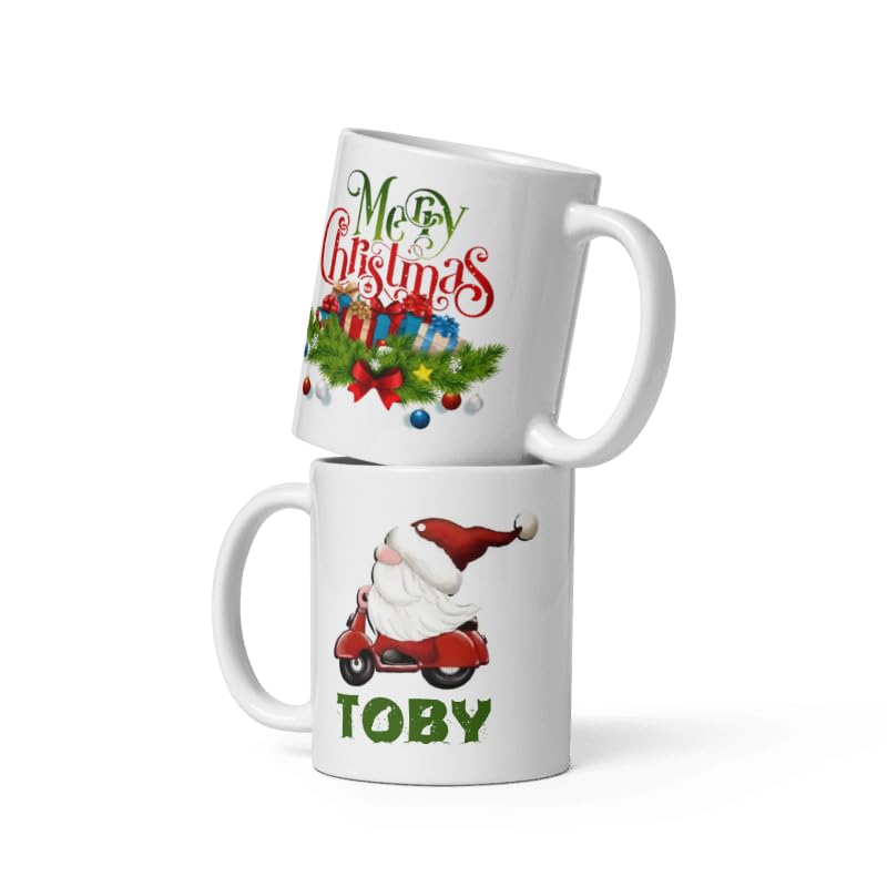 Custom Fireplace Coffee Cup Gifts Personalized Christmas Design Ceramic Mugs with Name And Photo Customized Xmas Cups Gifts for Holiday All Family Gathering Tea Cup White Coffee Mug 11oz