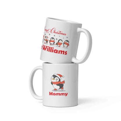 Custom Coffee Cup Family Gifts Personalized Christmas Design Ceramic Mugs with Name And Photo Customized Xmas Cups Gifts for Holiday All Family Gathering Tea Cup White Coffee Mug 11oz