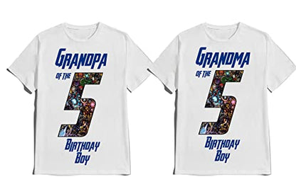 Avenger Birthday Boy Shirt Custom Super Hero Tees Kids Party Family Matching Super-Hero T-shirts