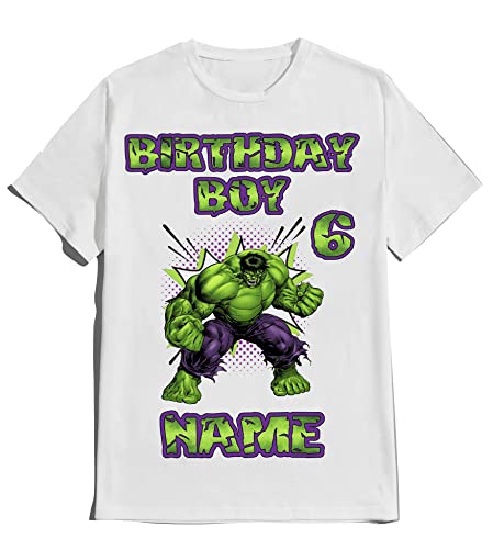 The Incredible Avenger Green Birthday Boy Shirt Custom Super Hero Tees Kids Party Family Matching Super-Hero T-shirts