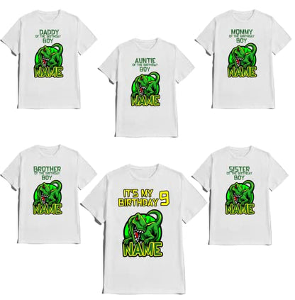 Dinosaur Birthday Boy Shirt Dino SHIRTS Girl Family Matching T-shirts Dinosaurs Tee Custom Tshirt Name Age Kids Party Tees