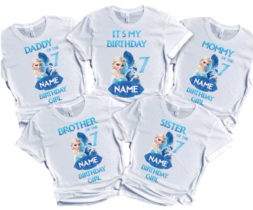 Birthday Girl Elsa Shirt Family Matching T-shirts Custom