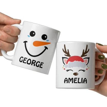 Custom Mug Family Photo Gifts Design Ceramic Mugs with Name And Photo Customized Xmas Cups Personalized Christmas Gifts for Holiday All Family Gathering Tea Cup White Coffee Mug 11oz