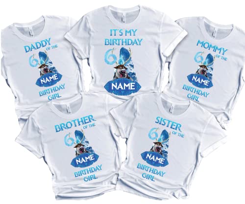 Princess Birthday Girl Shirt Custom Family Matching T-shirts