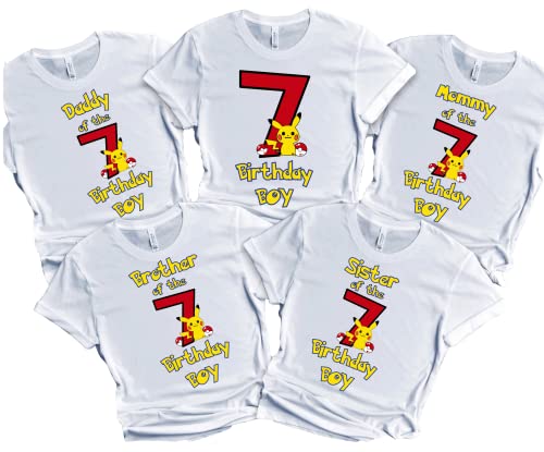 Birthday Shirt Boy Gotta Catch Them All Custom Family Matching Tees Shirts T-shirts