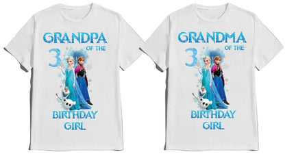 Princess Birthday Girl Shirt Elsa Custom Anna Family Olaf Matching T-shirts