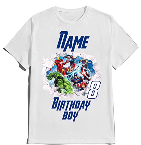 Avenger Birthday Boy Shirt Family Matching Super-Hero T-shirts Custom Super Hero Tees Kids Party