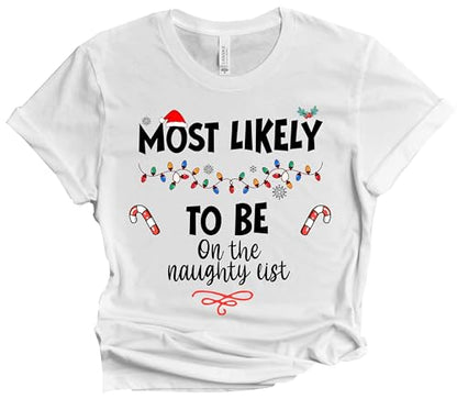 Christmas Matching Shirts For All The Family Custom Gift Holidays Christmas Eve White Tshirt All Sizes Kids And Adults Personalized Customize Name Shirt