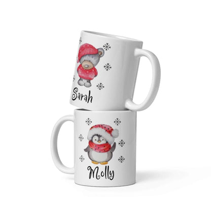Custom Family Coffee Cup Mug Gifts Personalized Christmas Design Ceramic Mugs with Name And Photo Customized Xmas Cups Gifts for Holiday All Family Gathering Tea Cup White Coffee Mug 11oz
