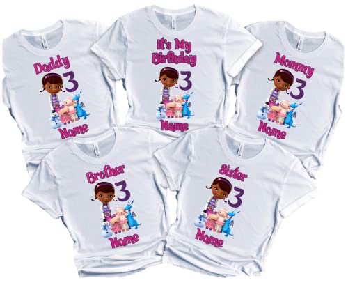Birthday Girl Dr Shirt Custom Tees Family Matching Personalized Doc T-shirt Name Age