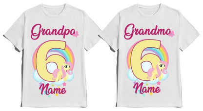 Birthday Girl Pinky Shirt Pie Tees Family Matching Pony Customize T-Shirts