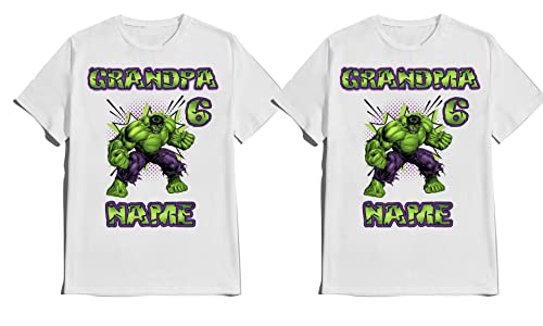 The Incredible Avenger Green Birthday Boy Shirt Custom Super Hero Tees Kids Party Family Matching Super-Hero T-shirts