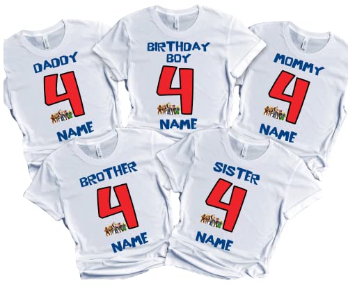 Birthday Boy Robolox Shirt Matching Family Customize Name Age