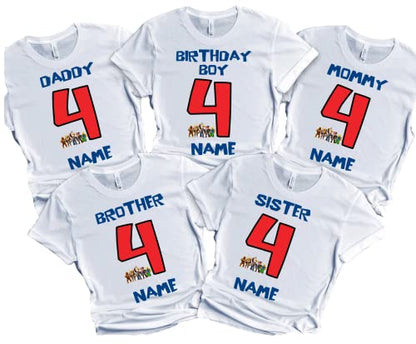 Birthday Boy Robolox Shirt Matching Family Customize Name Age