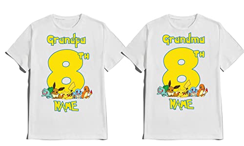 T-shirt Birthday Boy Family Matching Tees Custom Name Age Gota Catch Them All Party