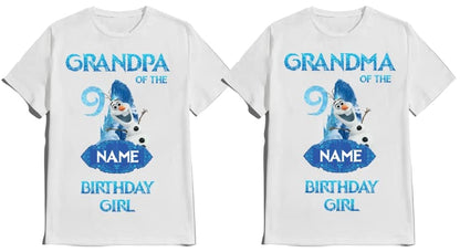 Birthday Elsa Girl Anna Shirt Olaf Family Matching T-shirts Custom