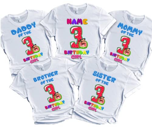Birthday Shirt Melon Boy Girl T-shirt Family Matching Shirts Kids party Customize with Name and Age Tees